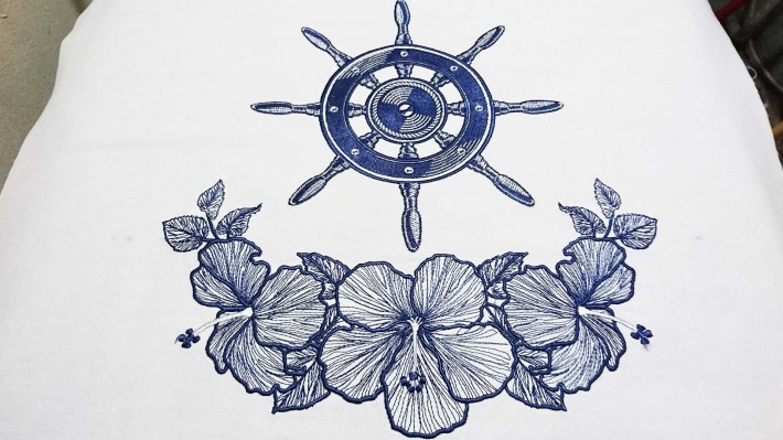 Steeribiscus Steering Wheel and Hibiscus