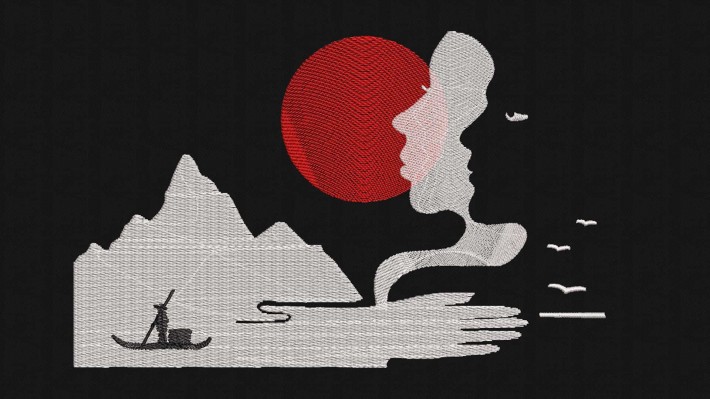 Couple Optical Illusion Embroidery Designs
